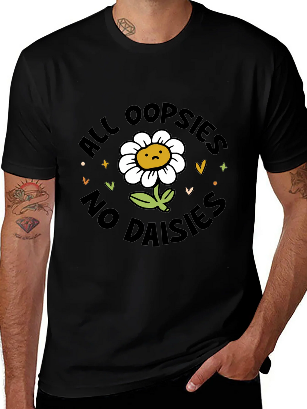 All Oopsies No Daisies T-Shirt - Black Graphic Tee product image 1