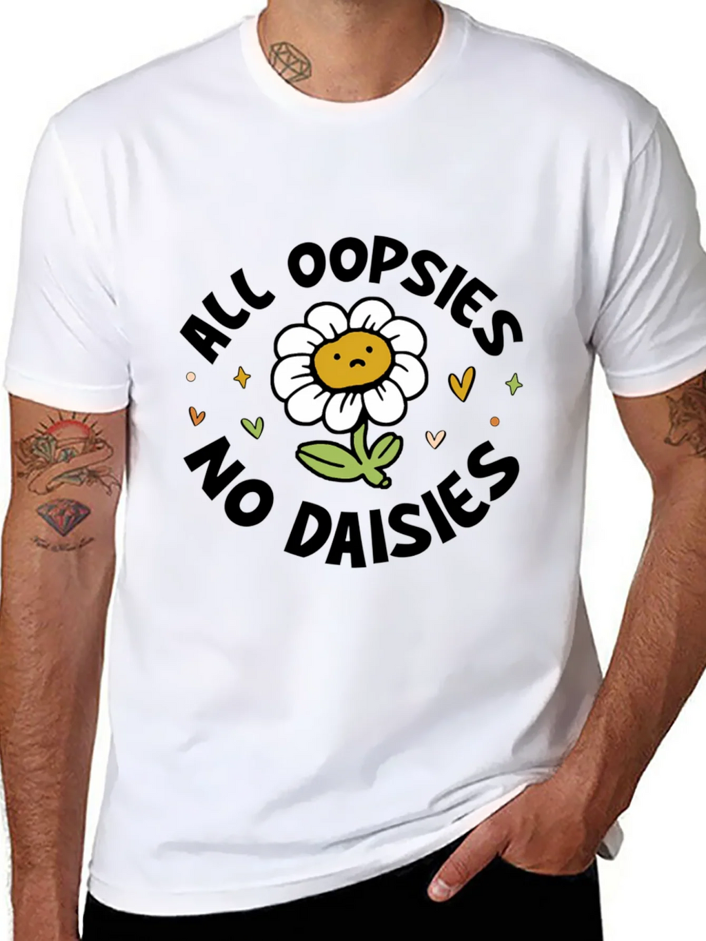 All Oopsies No Daisies T-Shirt - Black Graphic Tee product image 7