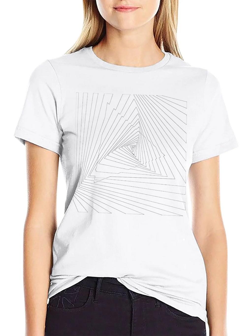 Abstract Triangle Graphic Tee - Mens Black T-Shirt product image 8