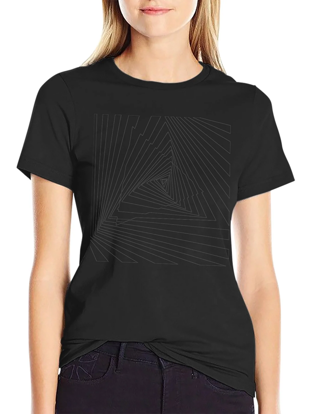 Abstract Triangle Graphic Tee - Mens Black T-Shirt product image 2