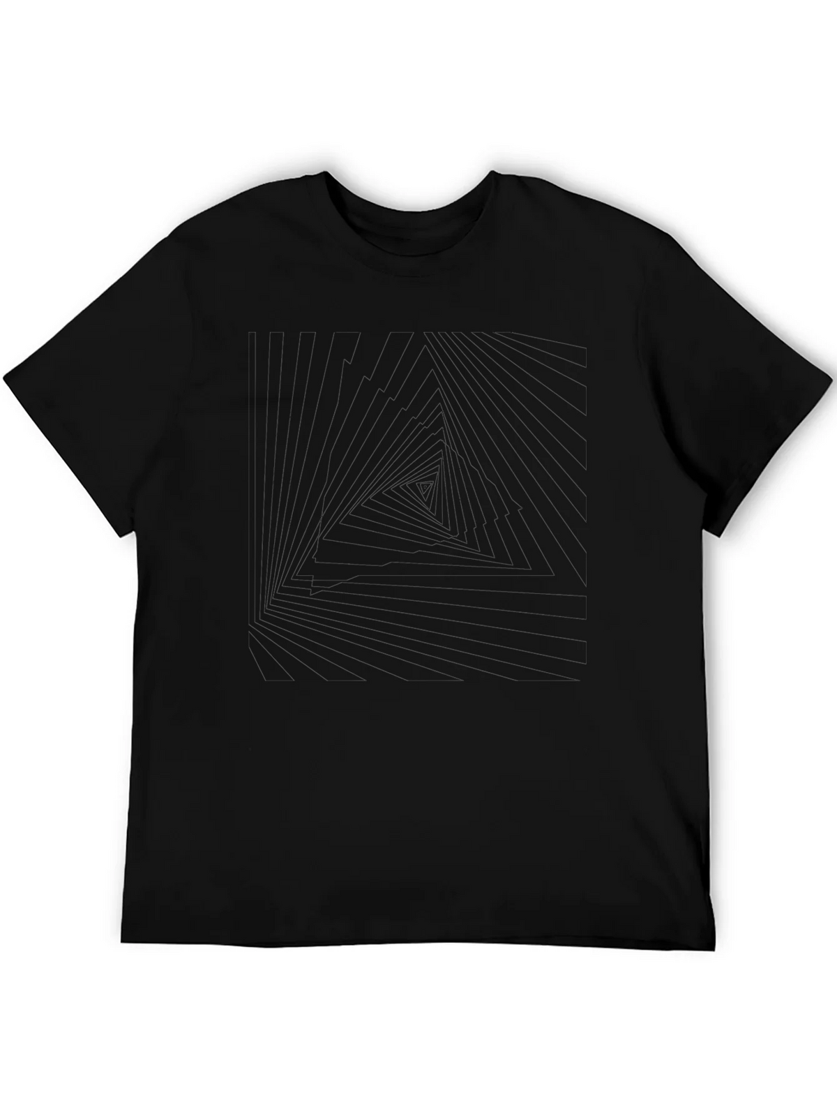 Abstract Triangle Graphic Tee - Mens Black T-Shirt product image 5