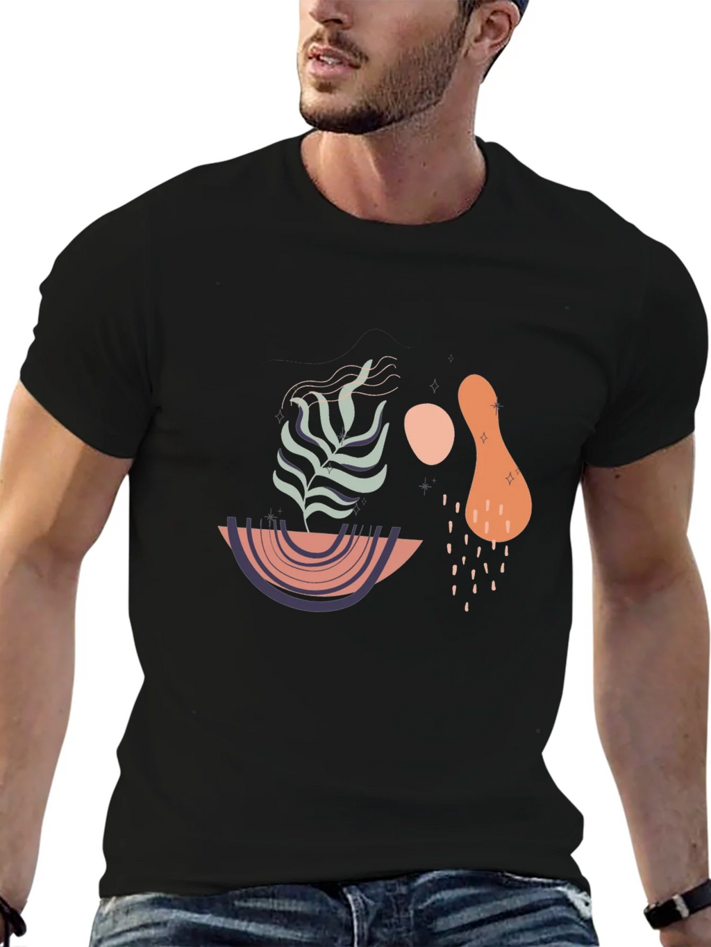 Abstract Graphic Print T-Shirt - Modern Art Tee product image 6
