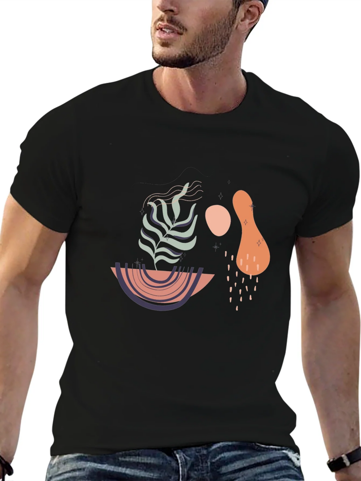 Abstract Graphic Print T-Shirt - Modern Art Tee product image 6