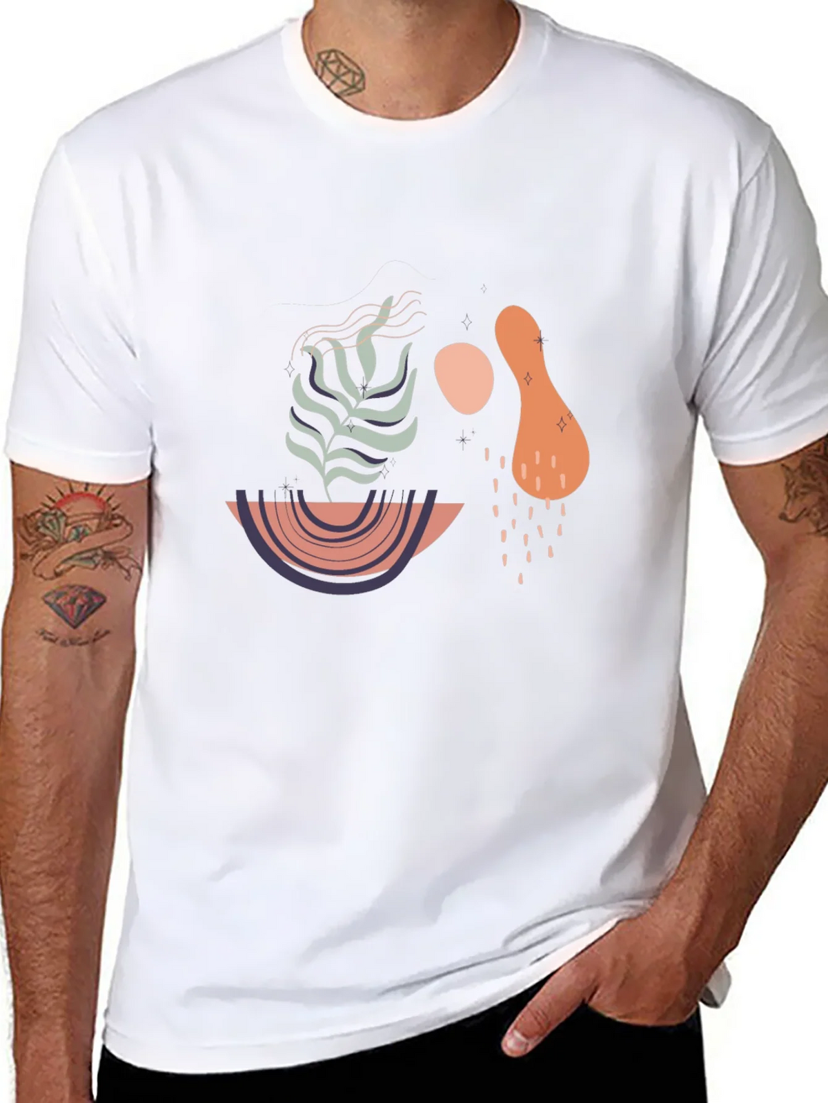 Abstract Graphic Print T-Shirt - Modern Art Tee product image 7