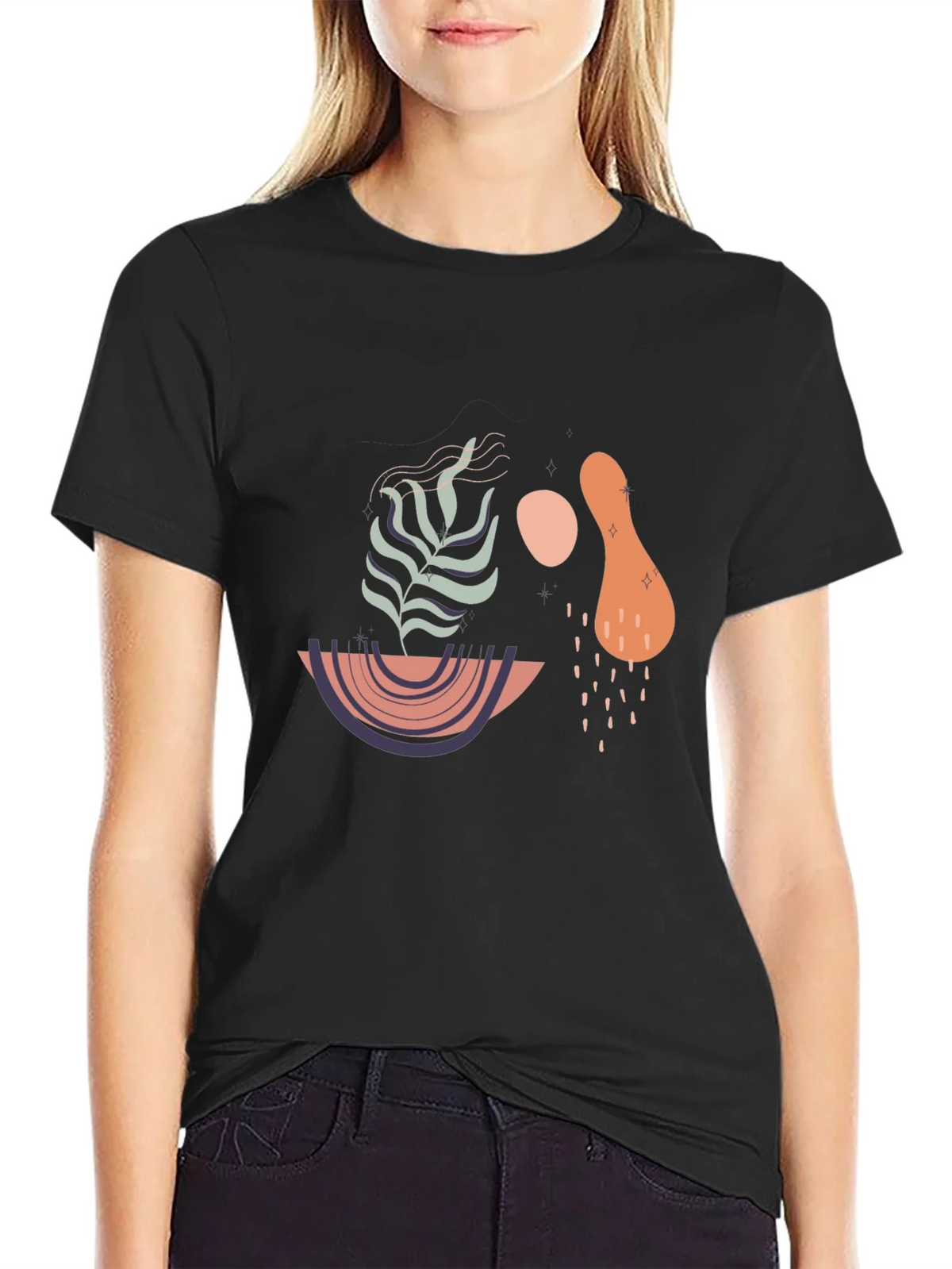 Abstract Graphic Print T-Shirt - Modern Art Tee product image 2