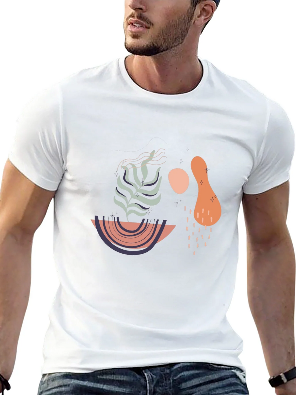 Abstract Graphic Print T-Shirt - Modern Art Tee product image 12