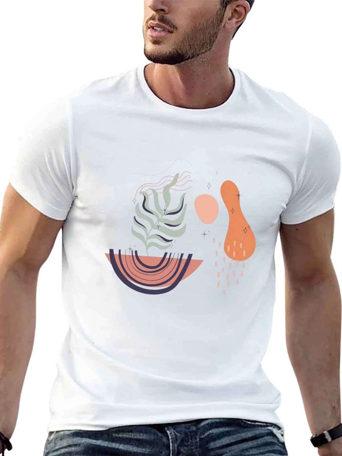 Abstract Graphic Print T-Shirt - Modern Art Tee product image 12