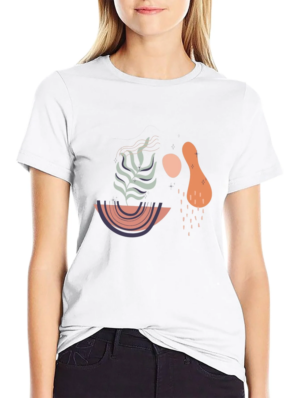 Abstract Graphic Print T-Shirt - Modern Art Tee product image 8