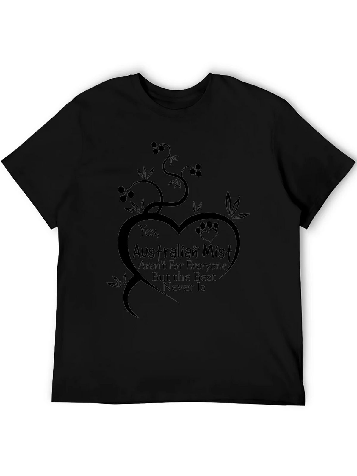 Australian Mist Cat Breed T-Shirt Heart Design product image 5