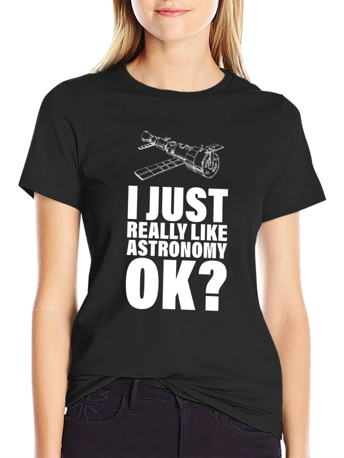 Astronomy Lovers Black Cotton T-Shirt product image 2