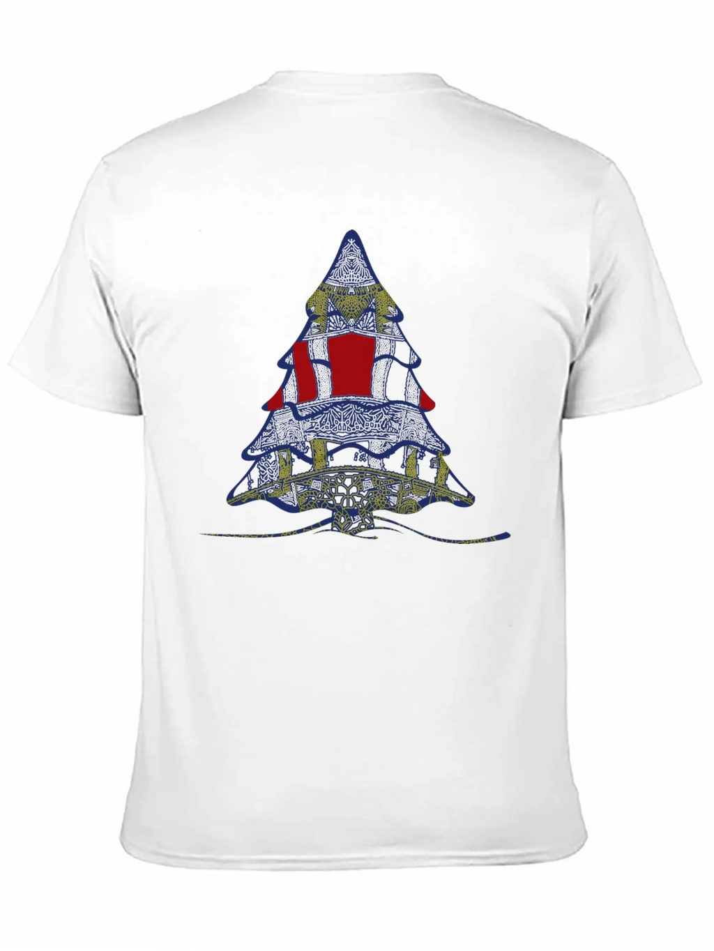 Abstract Christmas Tree Graphic Tee - Black product image 10