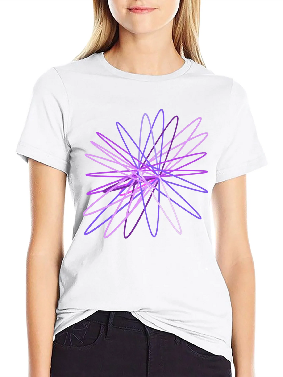 Abstract Geometric Black T-Shirt product image 8
