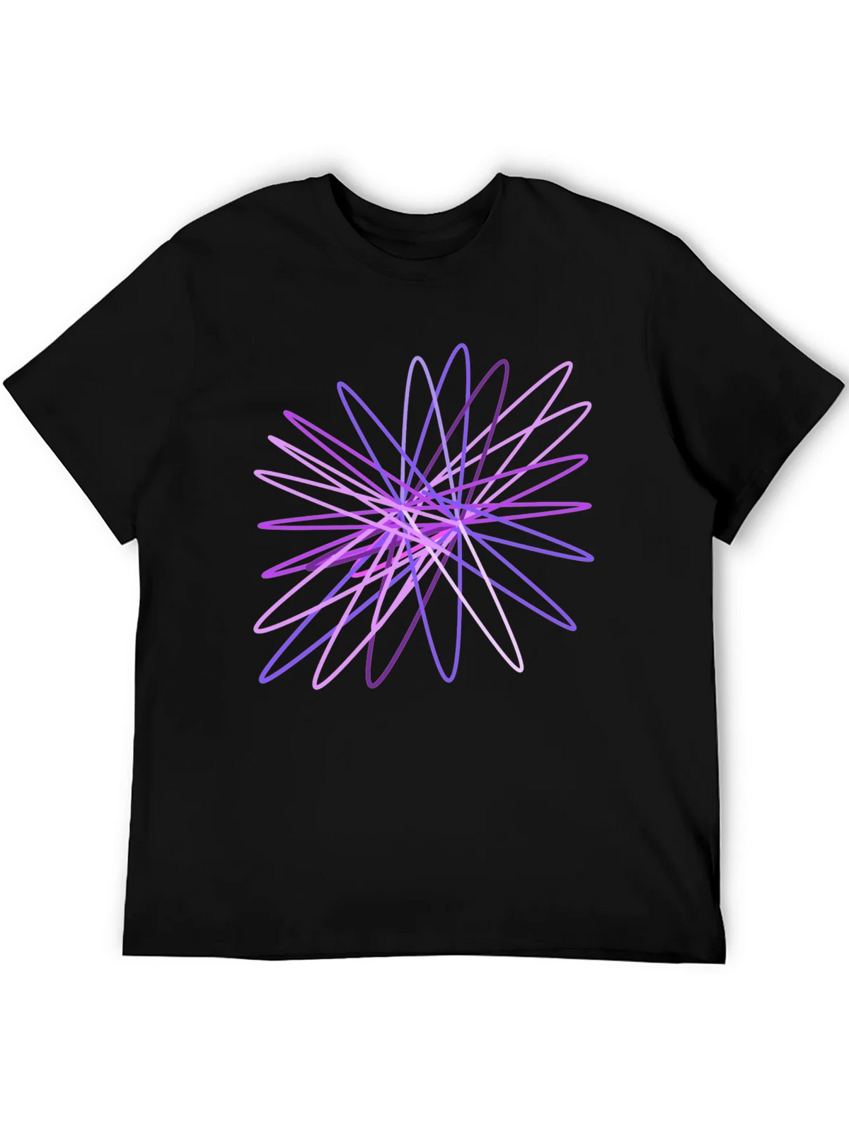 Abstract Geometric Black T-Shirt product image 5