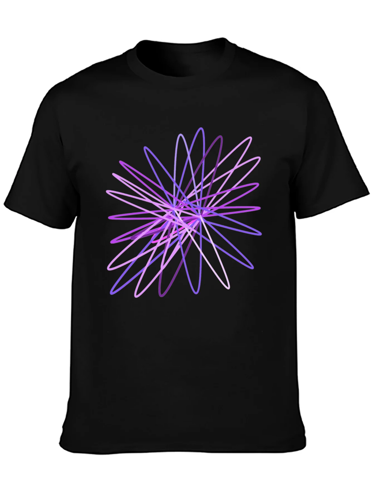 Abstract Geometric Black T-Shirt product image 3
