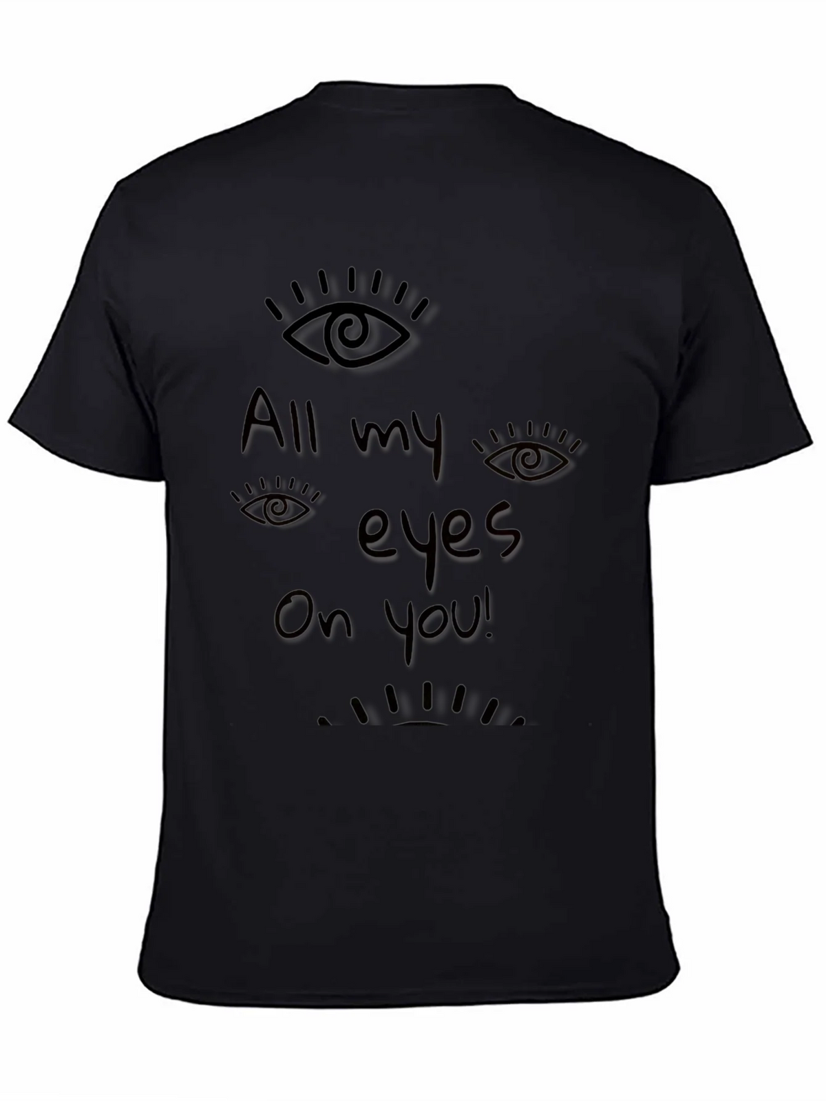 All Eyes On You Graphic Black T-Shirt product image 4