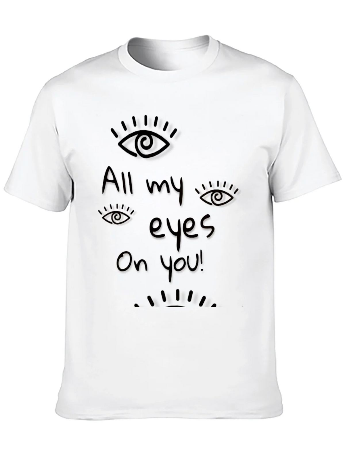 All Eyes On You Graphic Black T-Shirt product image 9