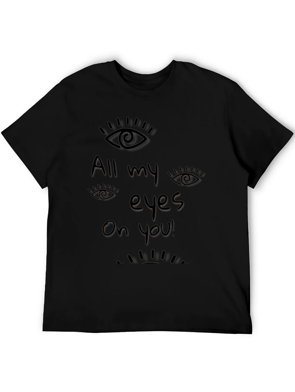 All Eyes On You Graphic Black T-Shirt product image 5