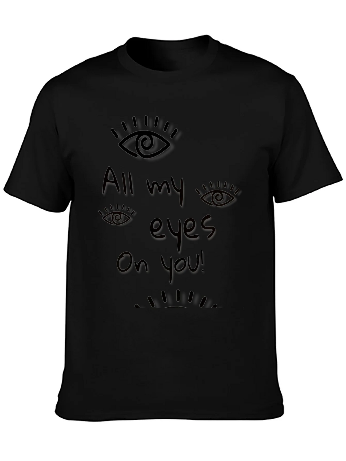 All Eyes On You Graphic Black T-Shirt product image 3