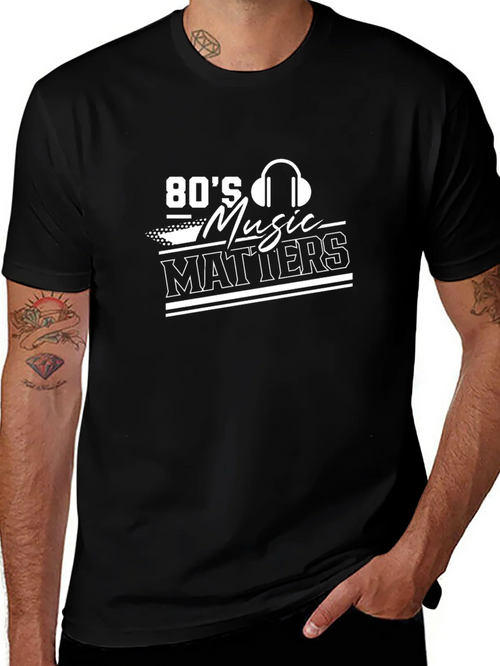 80s Music Matters Graphic Tee - Black product image 1
