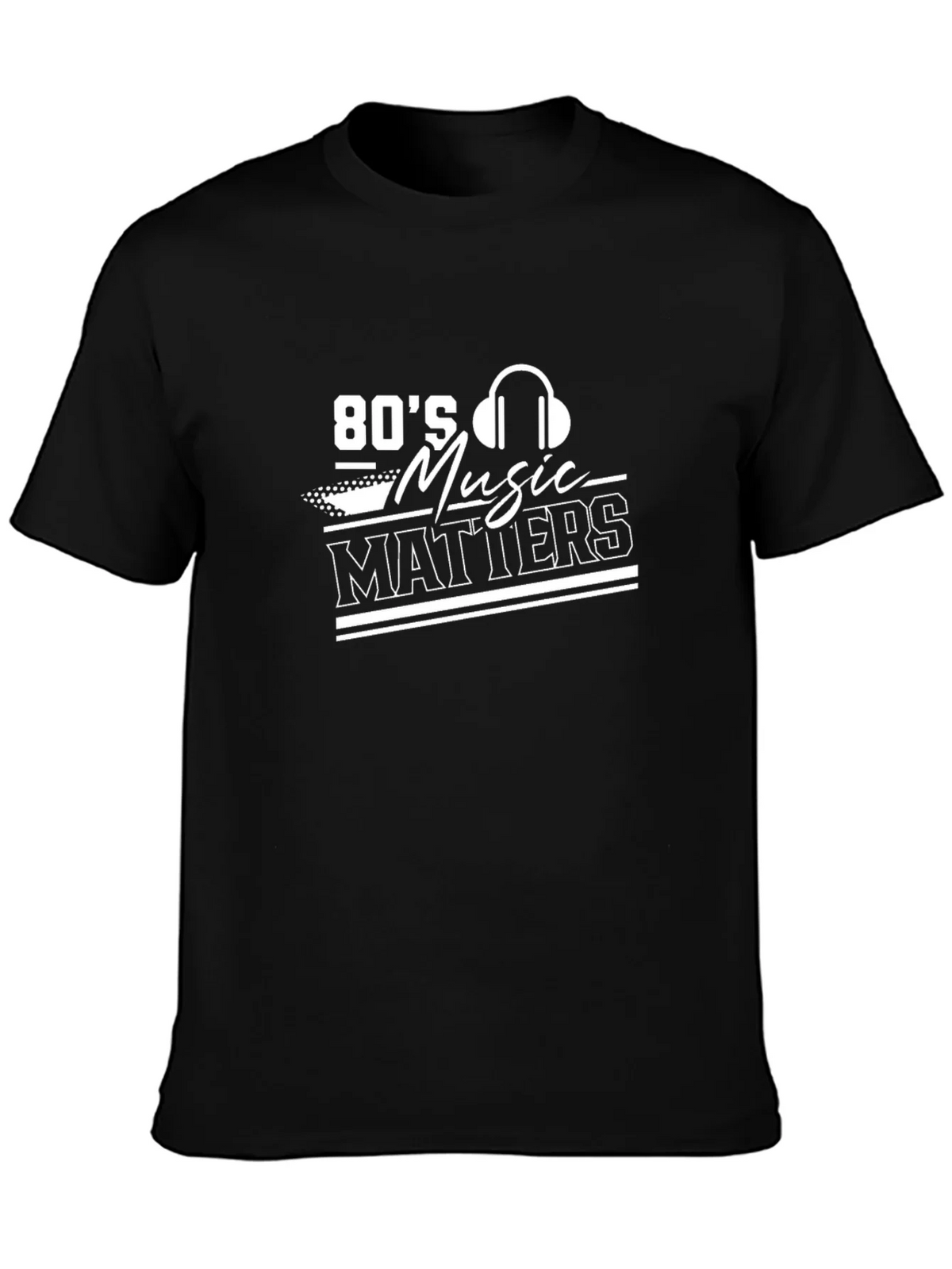 80s Music Matters Graphic Tee - Black product image 3