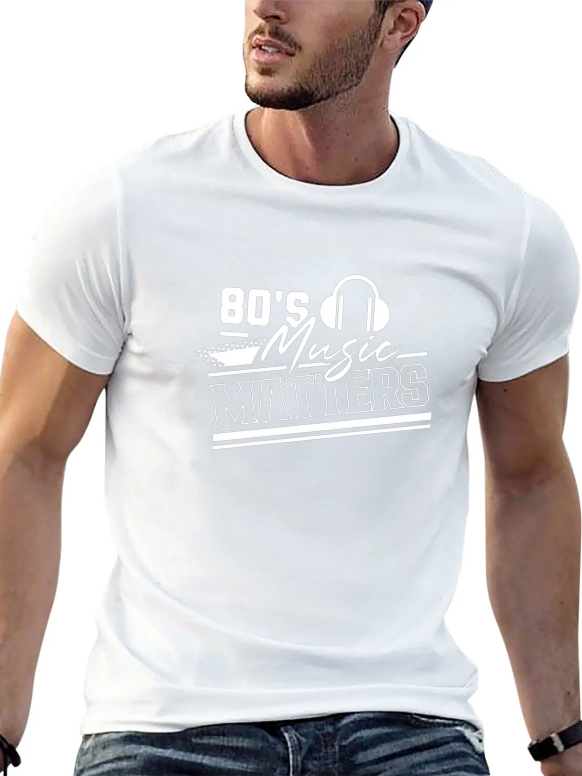80s Music Matters Graphic Tee - Black product image 12