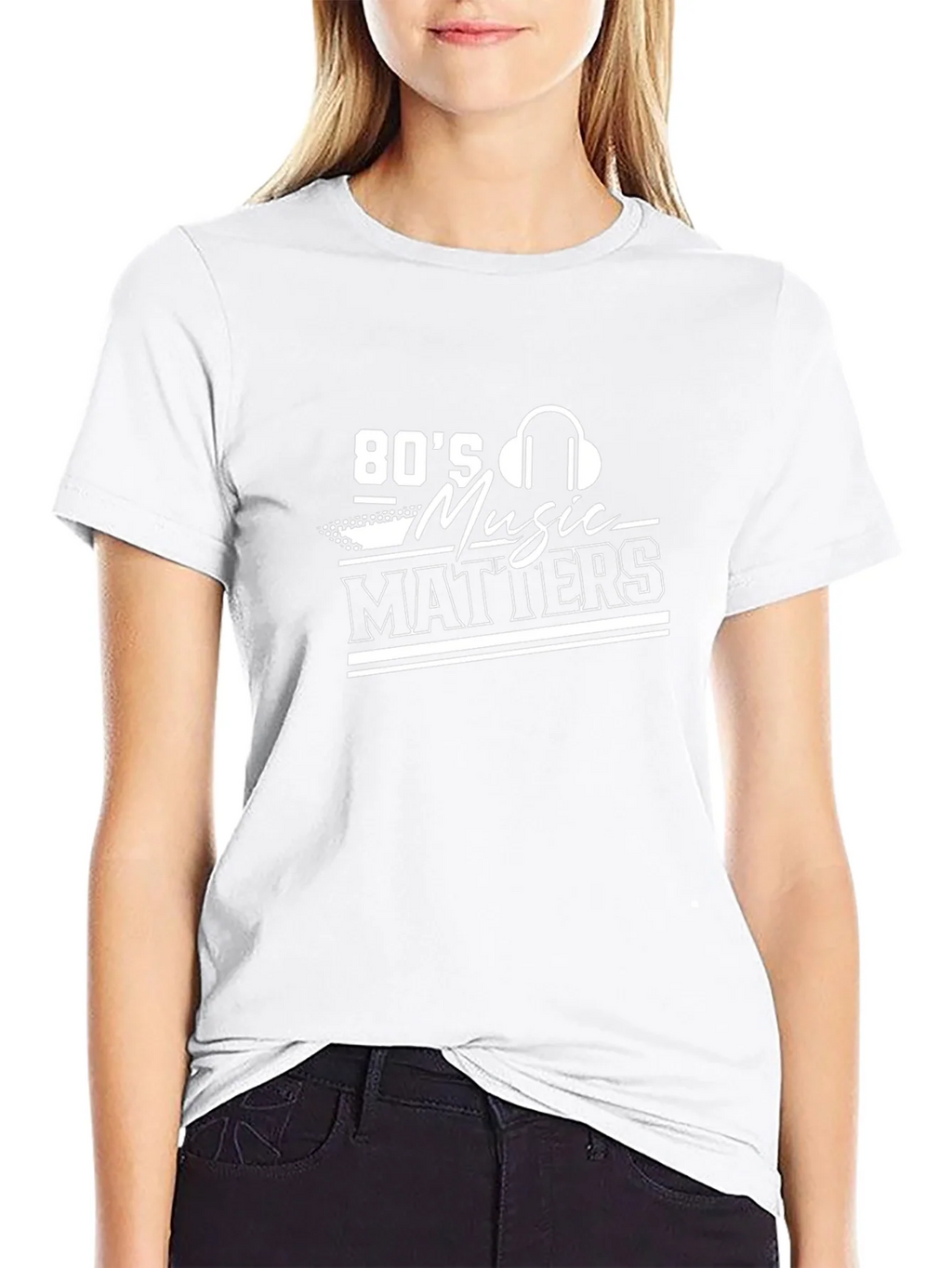 80s Music Matters Graphic Tee - Black product image 8