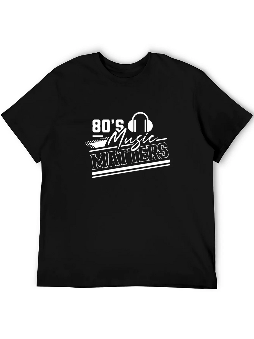 80s Music Matters Graphic Tee - Black product image 5