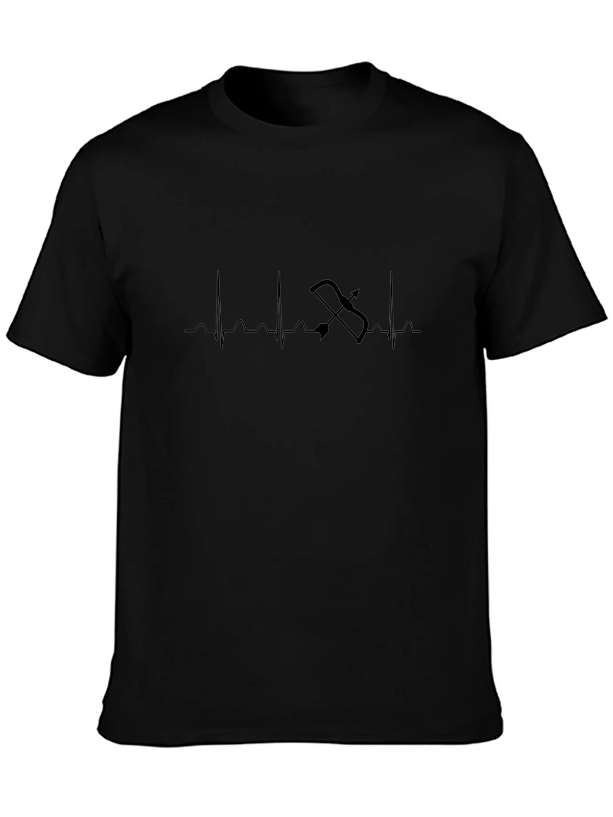 Archery Heartbeat T-Shirt - Black Unique Design product image 3