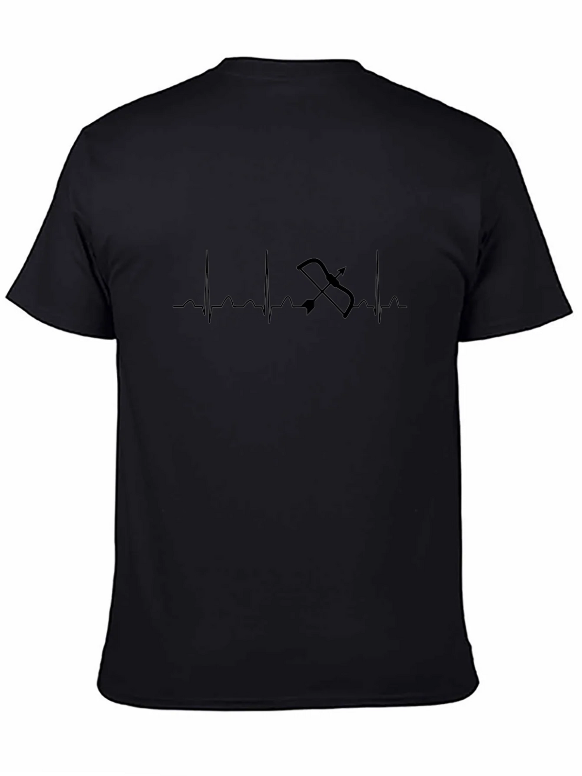 Archery Heartbeat T-Shirt - Black Unique Design product image 4