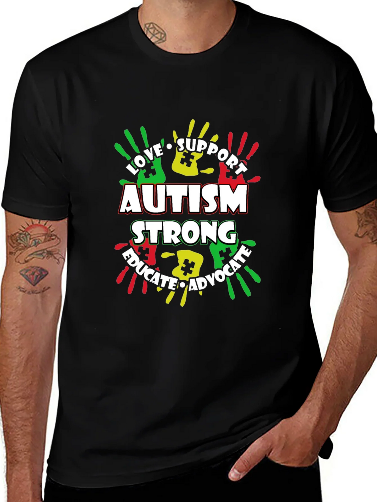 Autism Awareness T-Shirt - Love Support Educate Advocate product image 1
