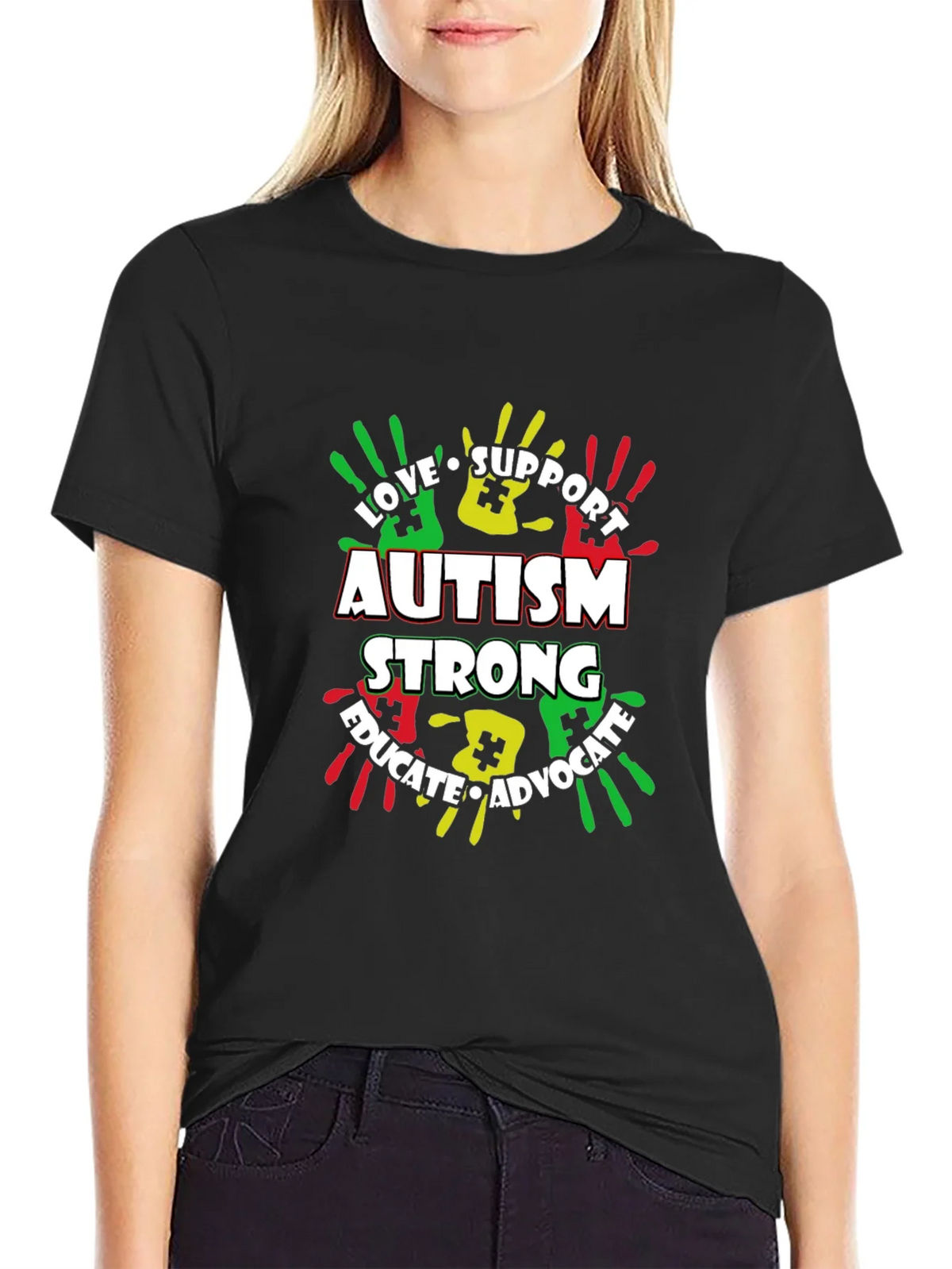 Autism Awareness T-Shirt - Love Support Educate Advocate product image 2
