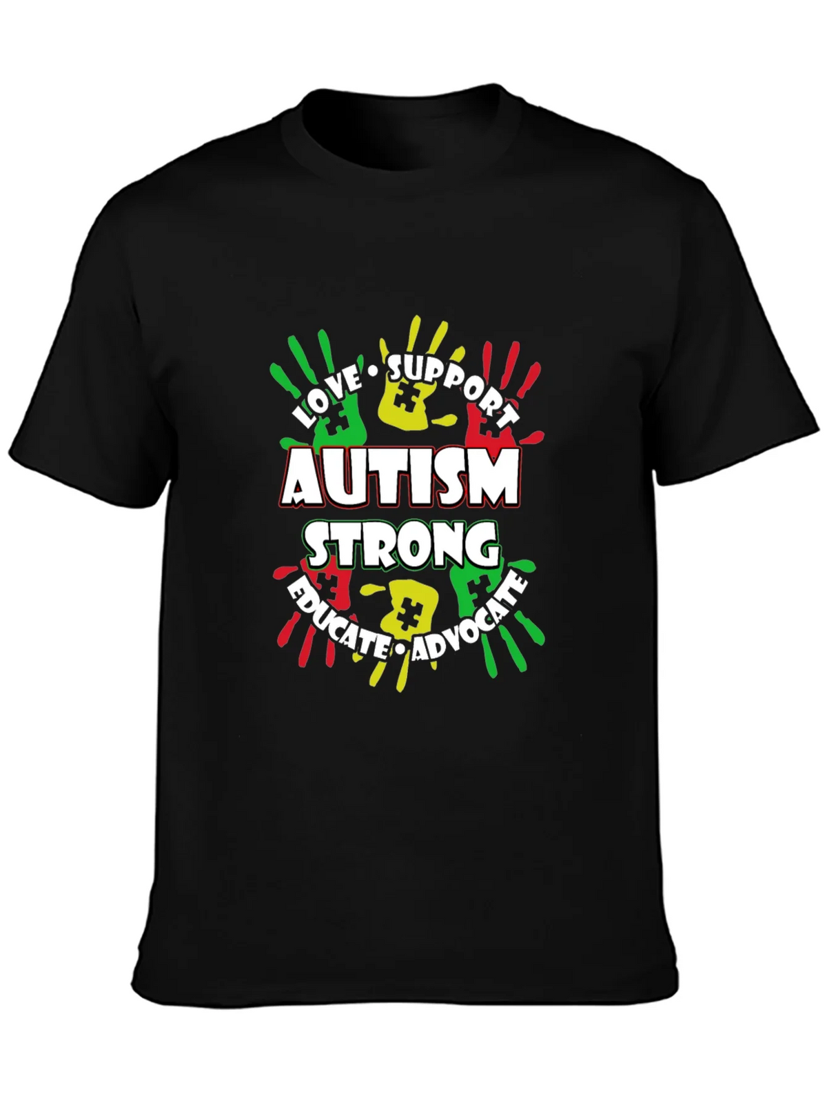 Autism Awareness T-Shirt - Love Support Educate Advocate product image 3
