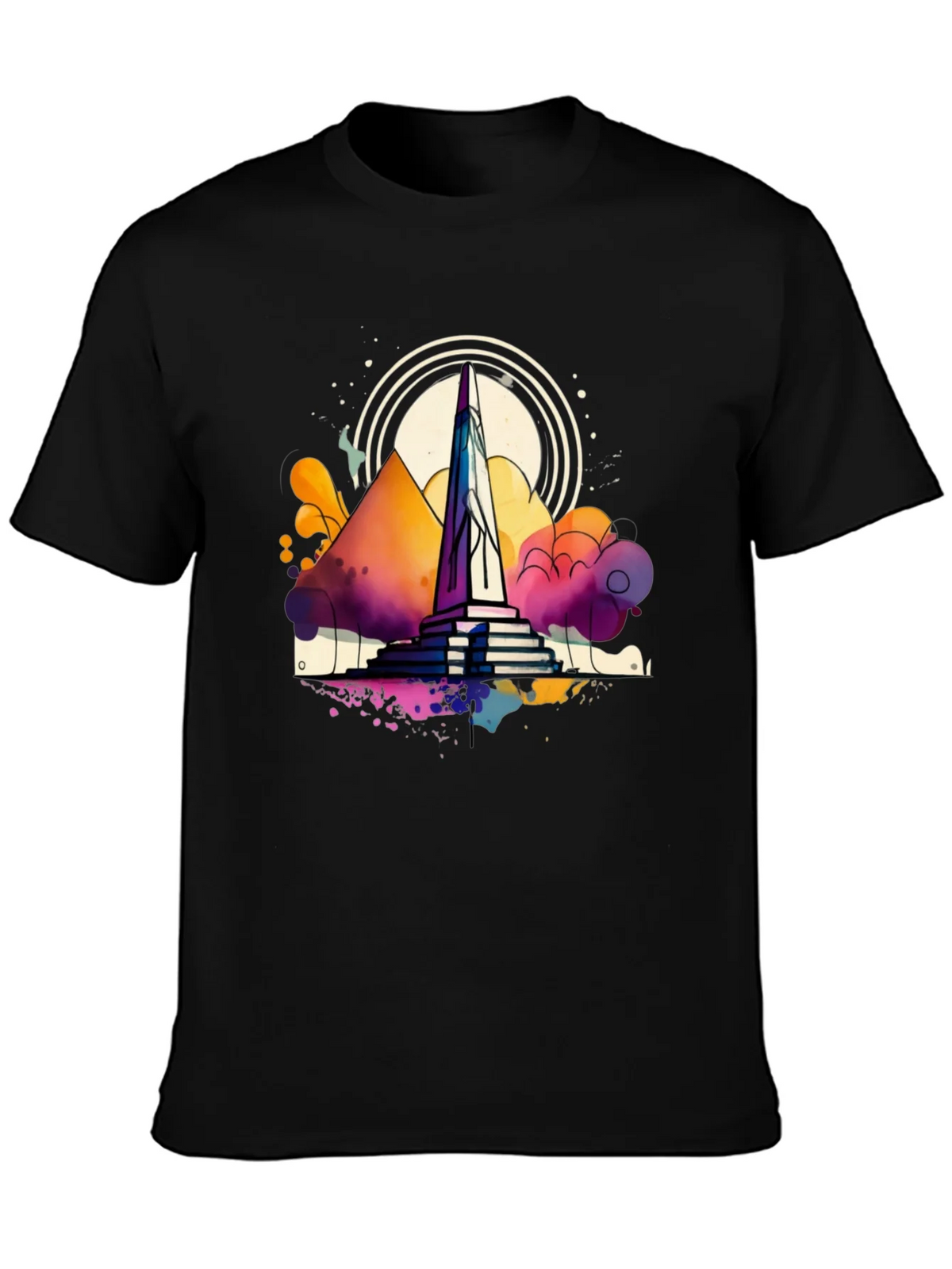 Abstract Obelisk Graphic Tee - Mens Black T-Shirt product image 3
