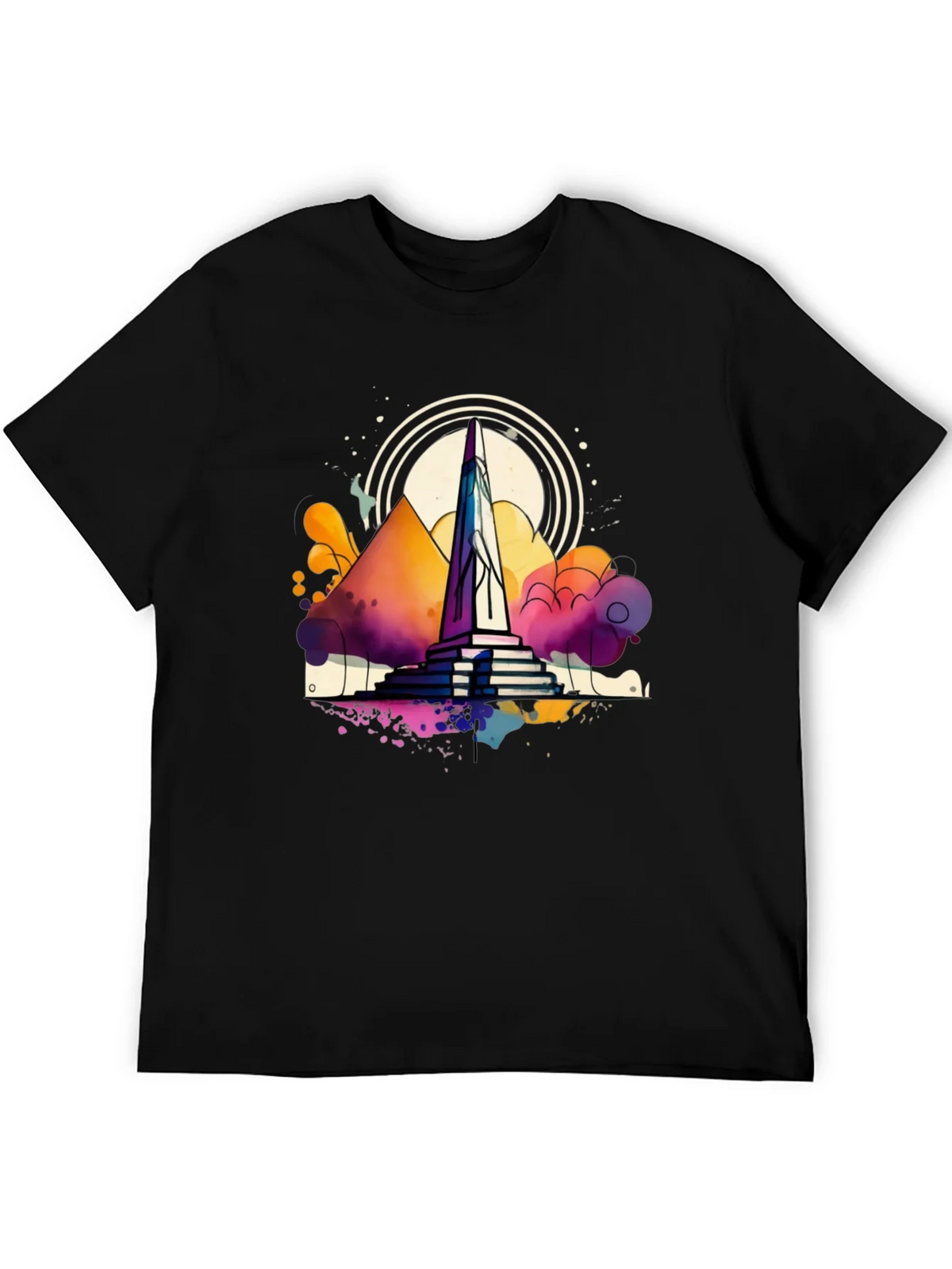 Abstract Obelisk Graphic Tee - Mens Black T-Shirt product image 5