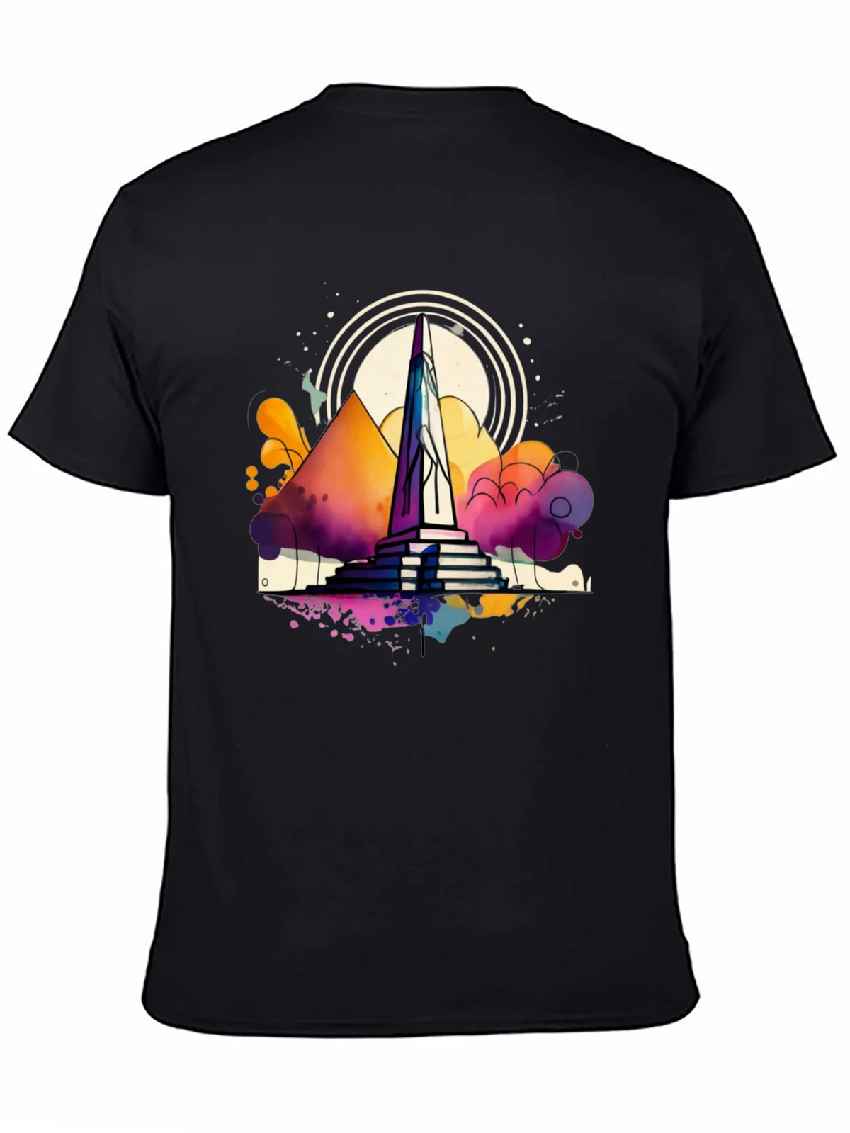 Abstract Obelisk Graphic Tee - Mens Black T-Shirt product image 4