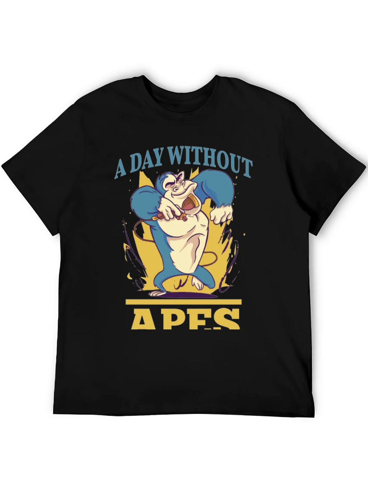 A Day Without Apes T-Shirt - Mens Black Tee product image 5