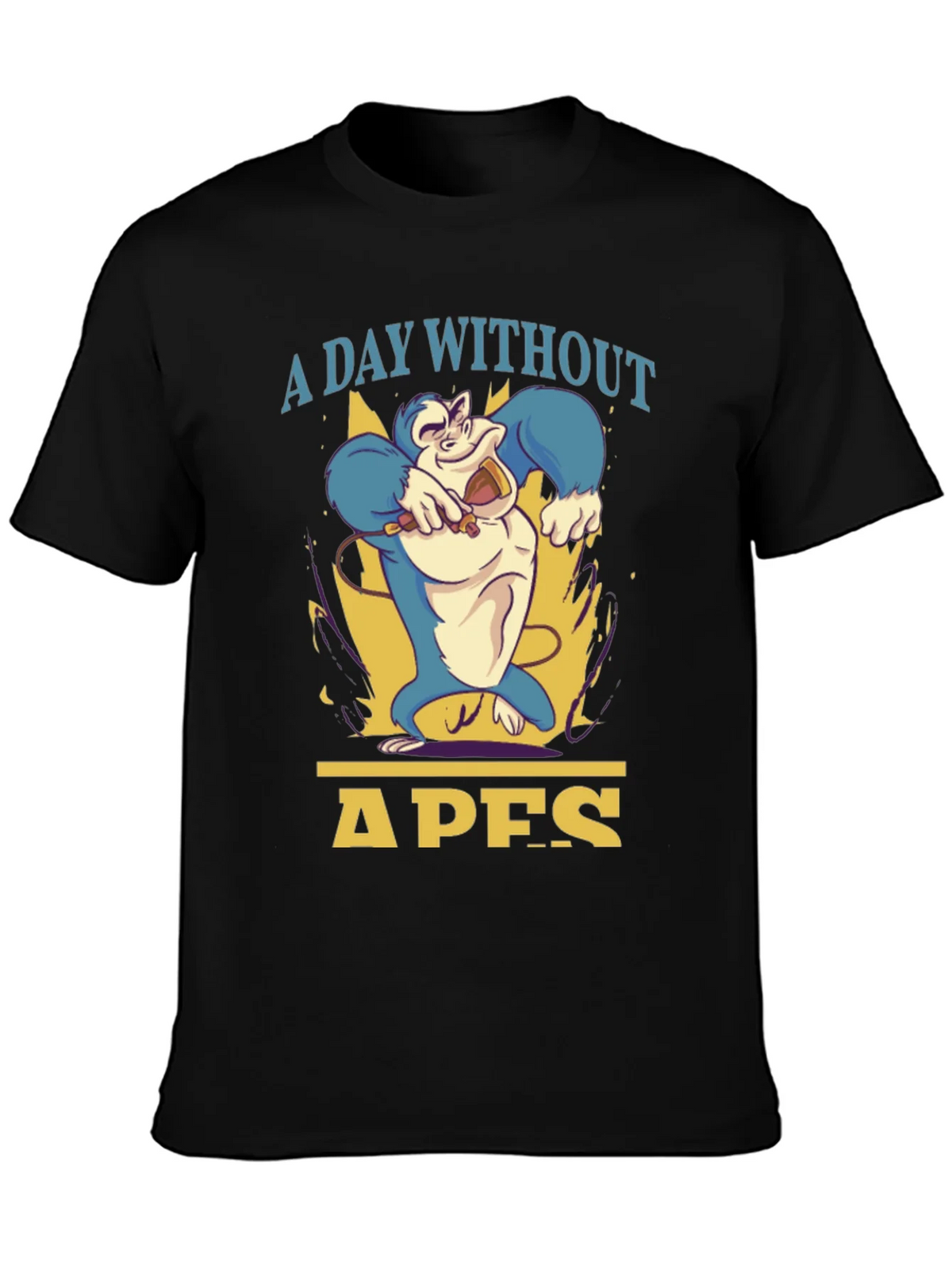 A Day Without Apes T-Shirt - Mens Black Tee product image 3