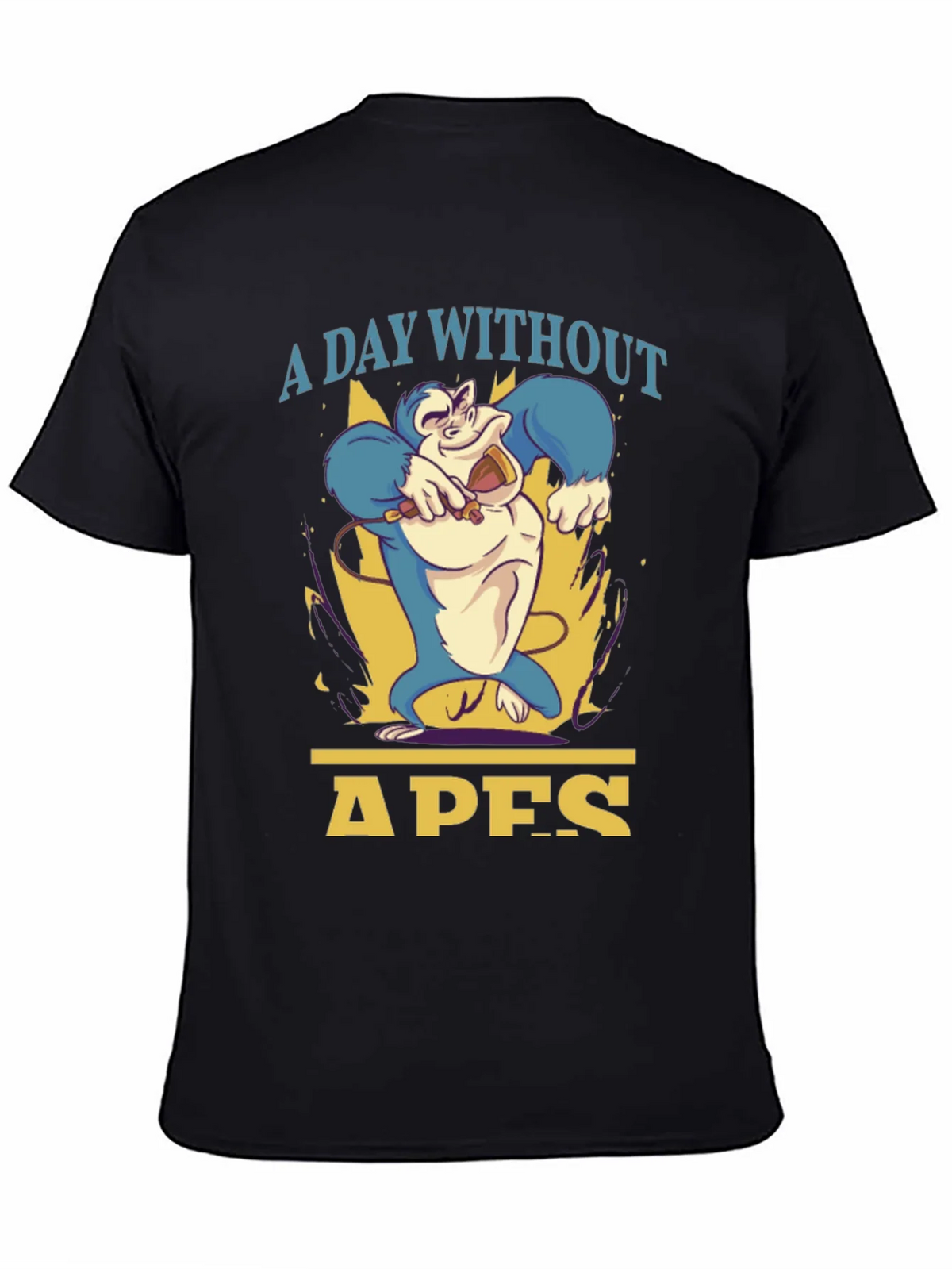 A Day Without Apes T-Shirt - Mens Black Tee product image 4