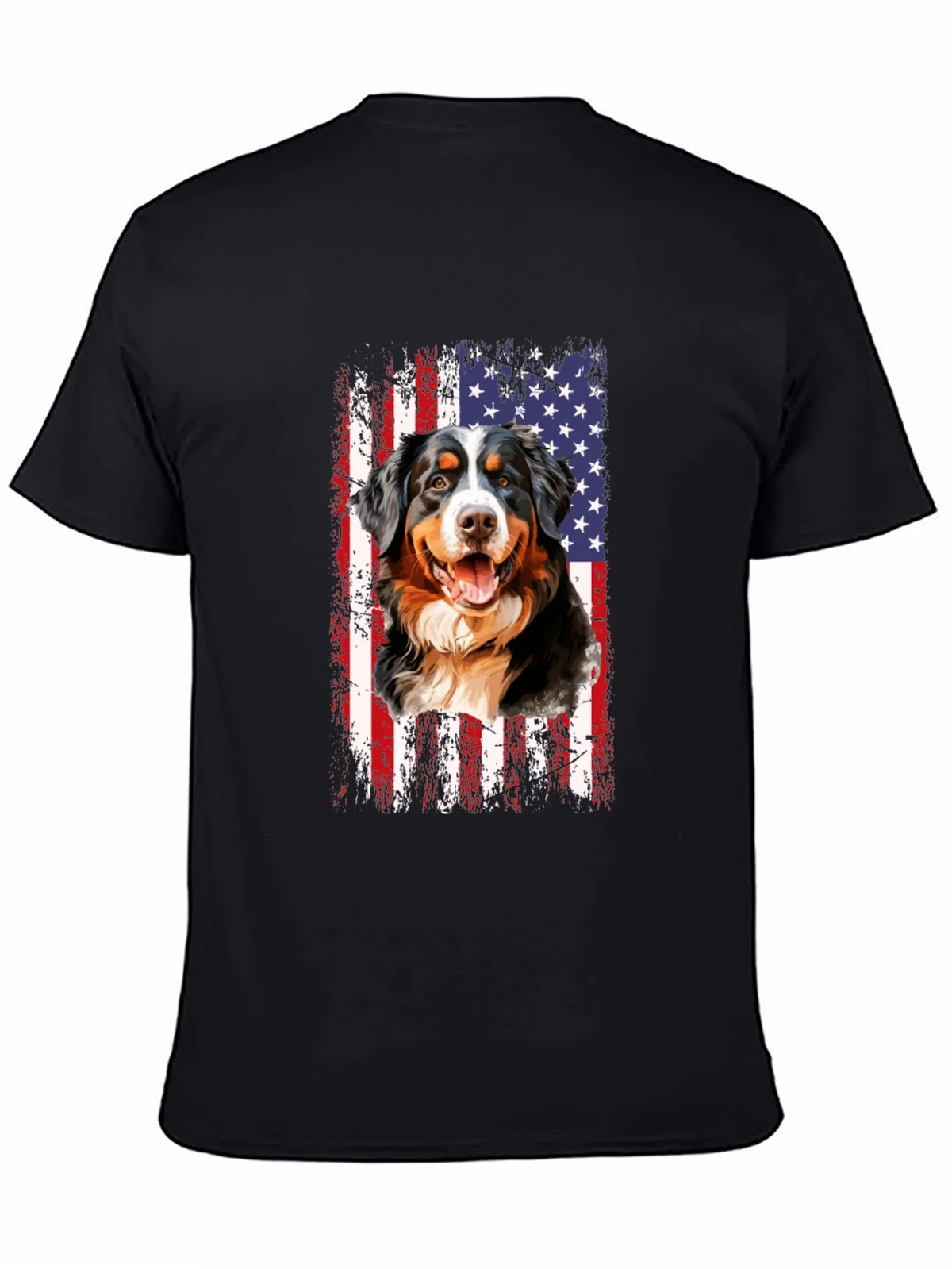 American Flag Bernese Mountain Dog T-Shirt product image 4