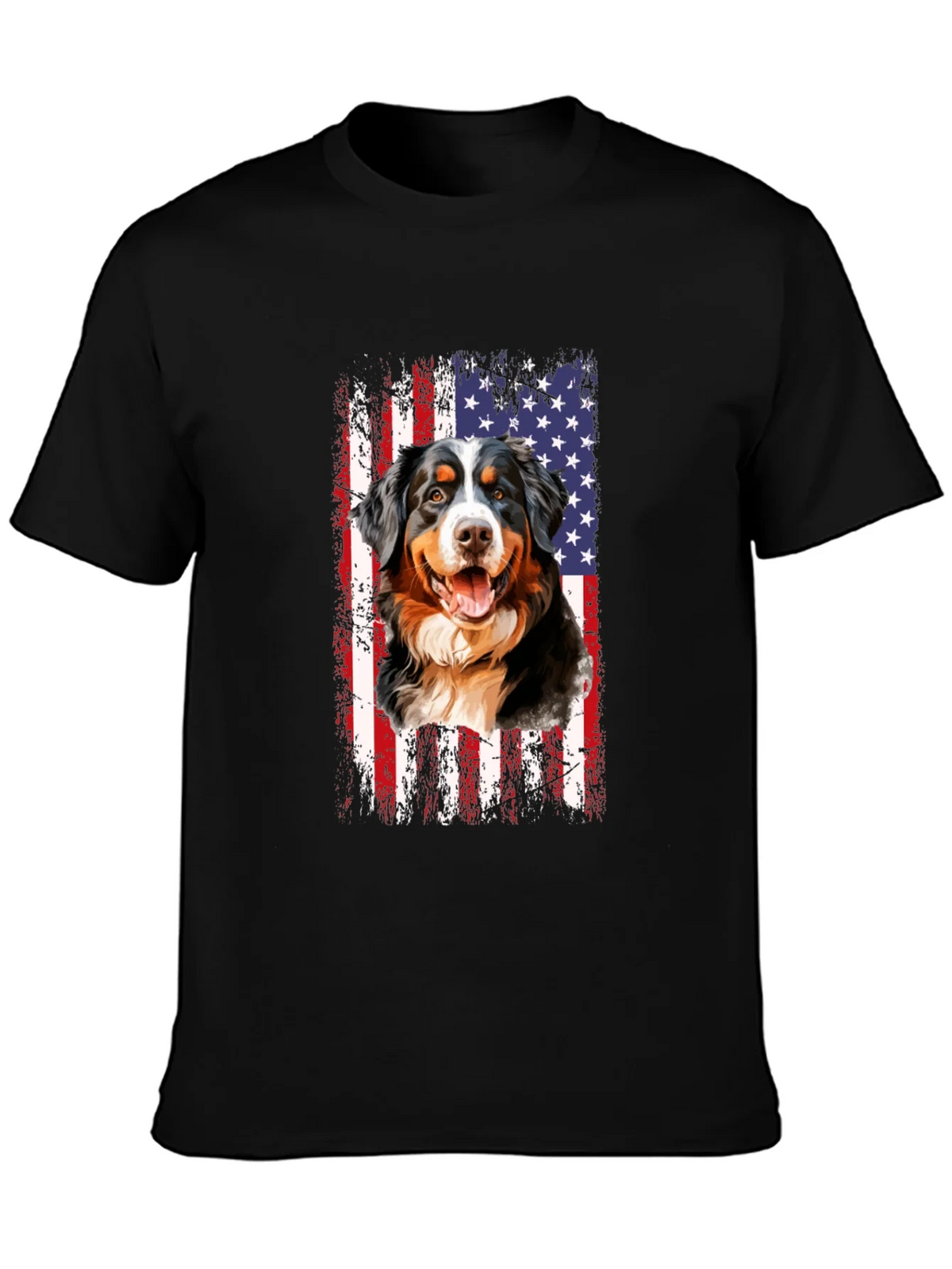 American Flag Bernese Mountain Dog T-Shirt product image 3