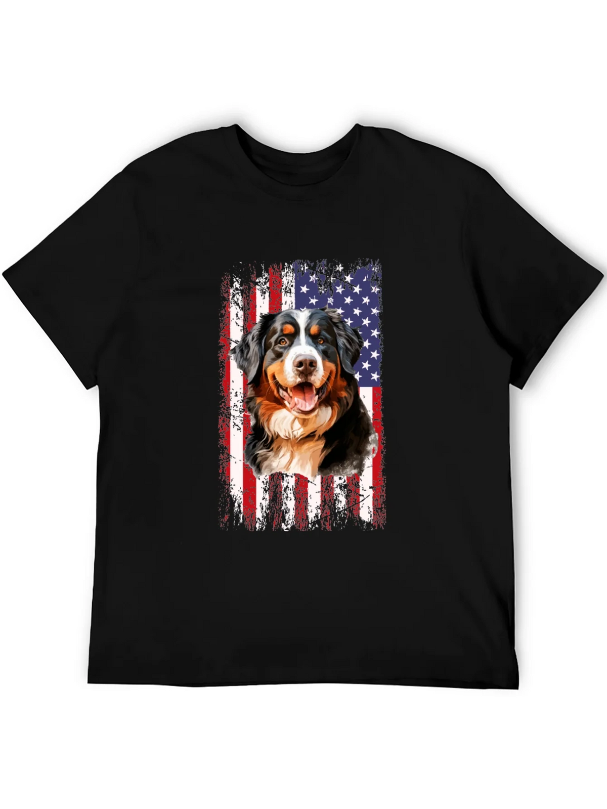American Flag Bernese Mountain Dog T-Shirt product image 5