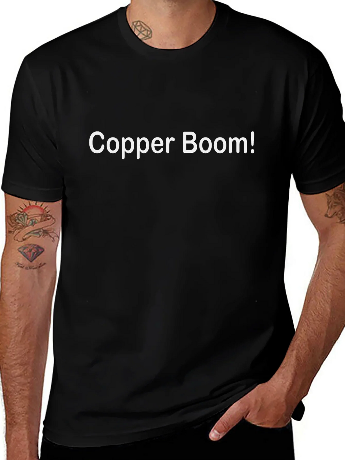 Copper Boom! Graphic T-Shirt - Trendy Crew Neck Tee product image 1