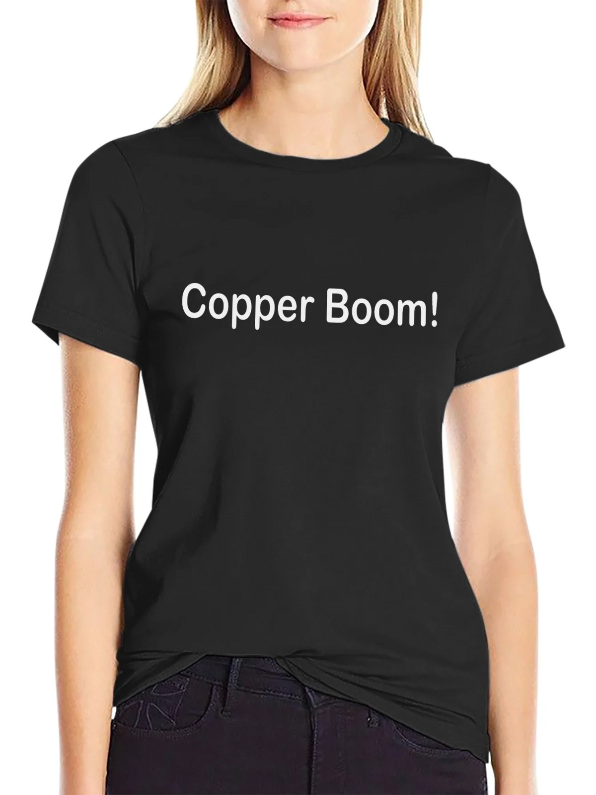 Copper Boom! Graphic T-Shirt - Trendy Crew Neck Tee product image 2