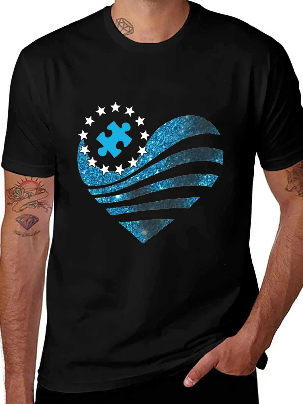Autism Awareness Heart T-Shirt product image 1