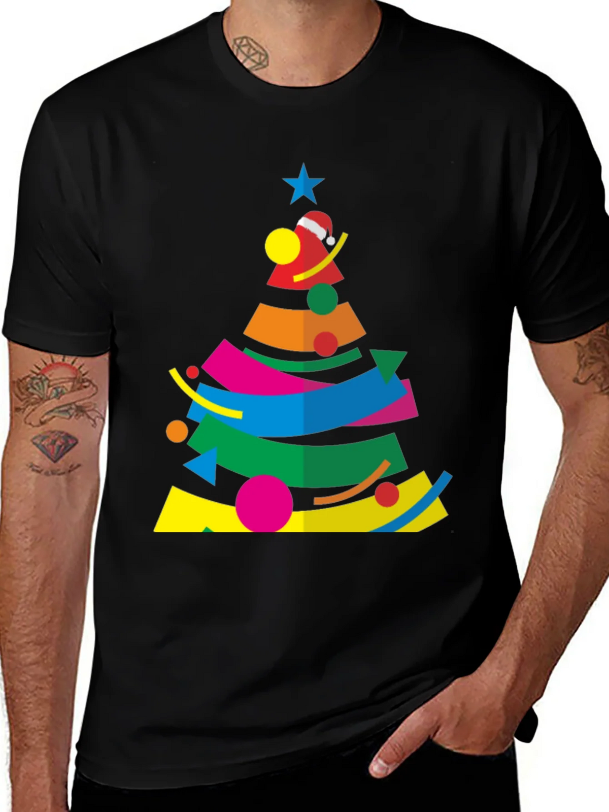 Abstract Christmas Tree Graphic Tee product image 1