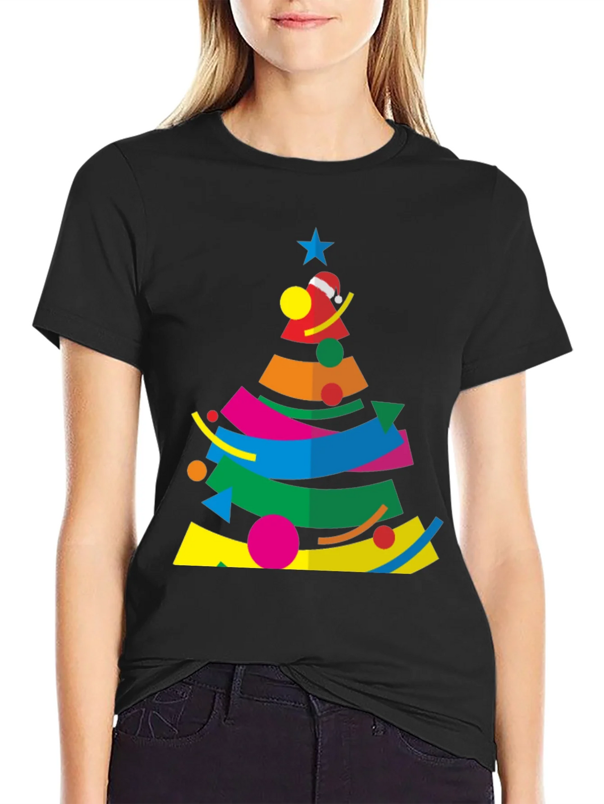 Abstract Christmas Tree Graphic Tee product image 2