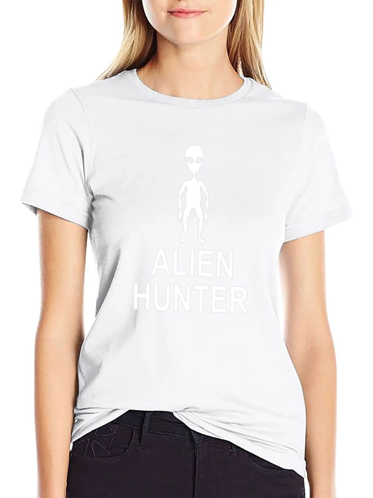 Alien Hunter Graphic Tee - Black Cotton T-Shirt product image 8