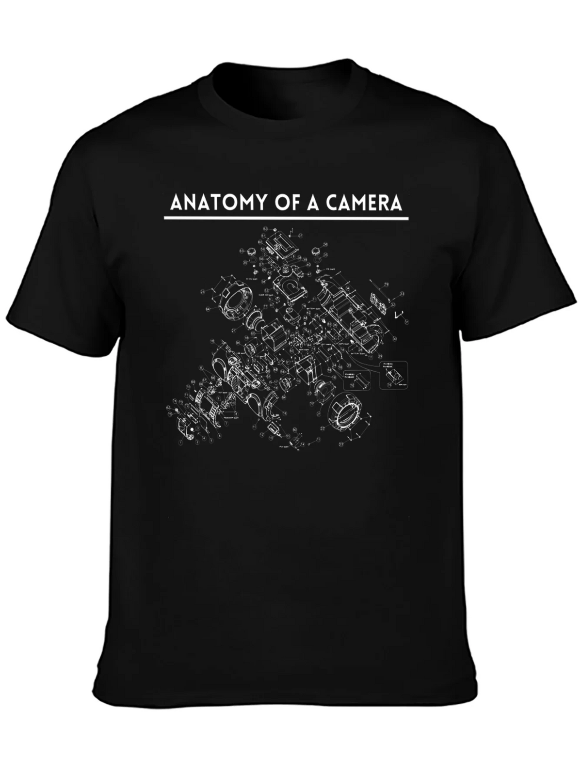 Anatomy of a Camera Black Graphic Tee product image 3