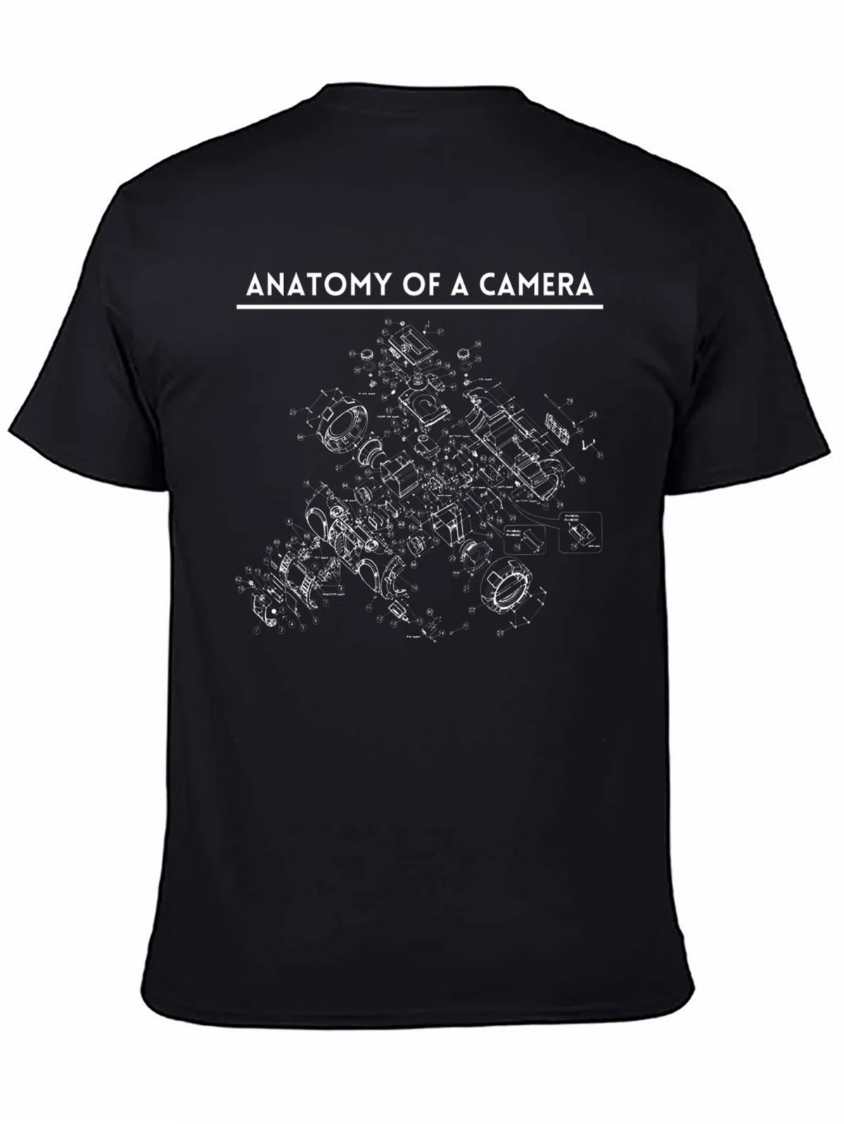 Anatomy of a Camera Black Graphic Tee product image 4