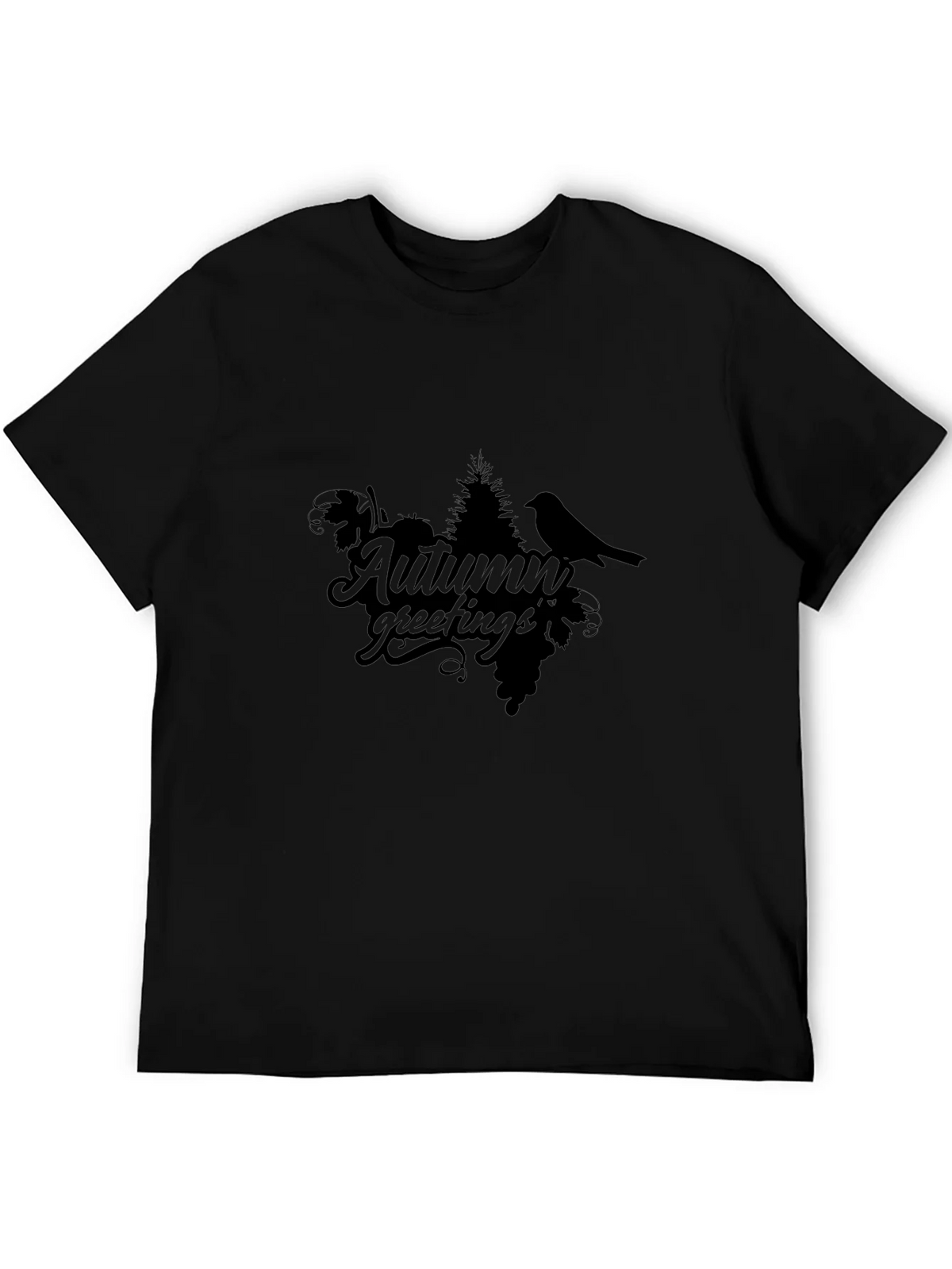 Autumn Greetings Black T-Shirt - Stylish & Unique product image 5